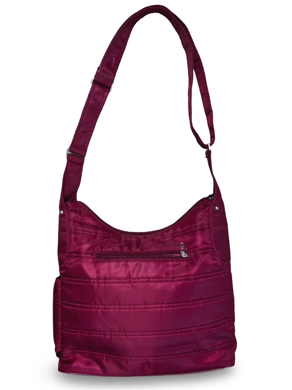 Lug Magenta Travel Crossbody Bag Hidden Water Bottle Pocket Organizer Purse